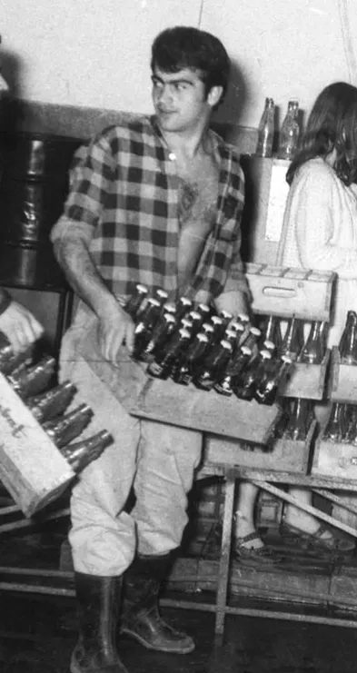 Baba at work as a young man