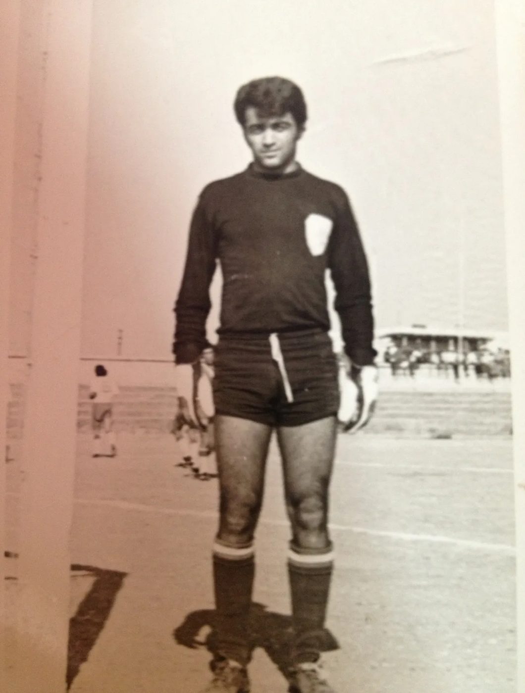 Baba in his soccer uniform