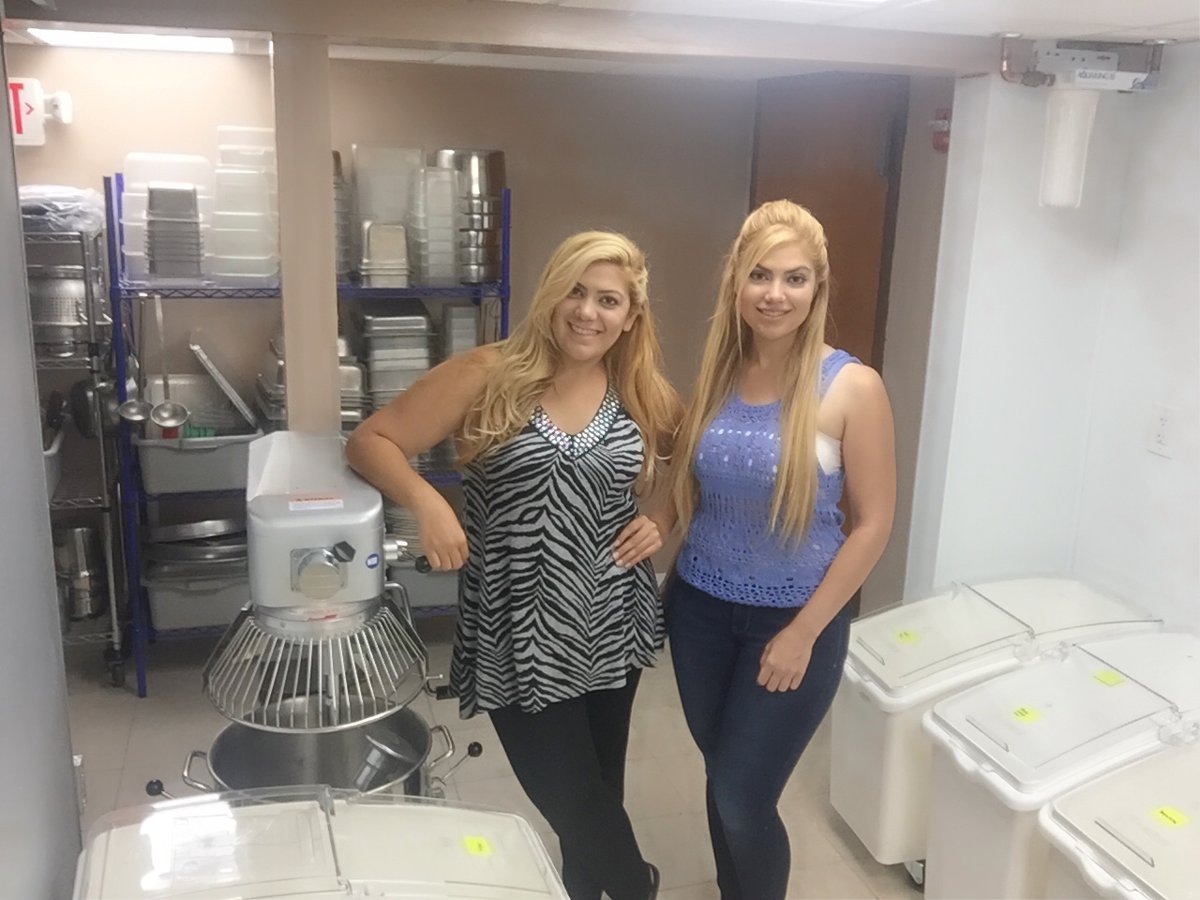 Two of the Esendemir sisters in their bakery kitchen